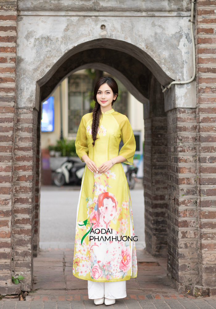 Áo dài Hi Văn - xanh cốm 