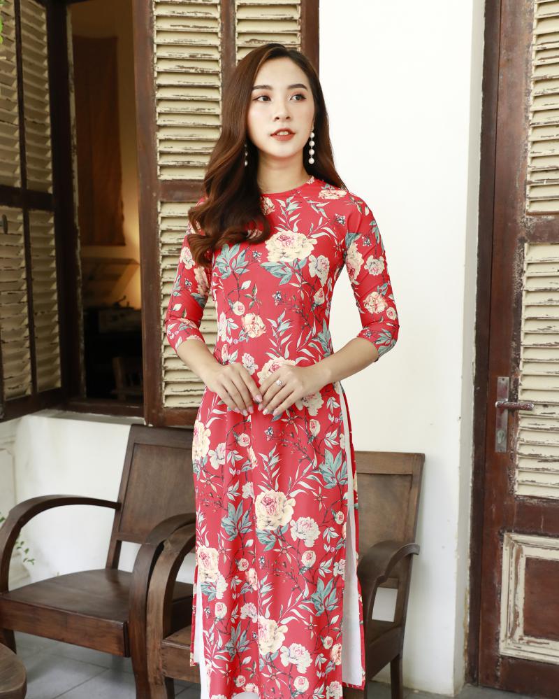  Áo dài Redflower 