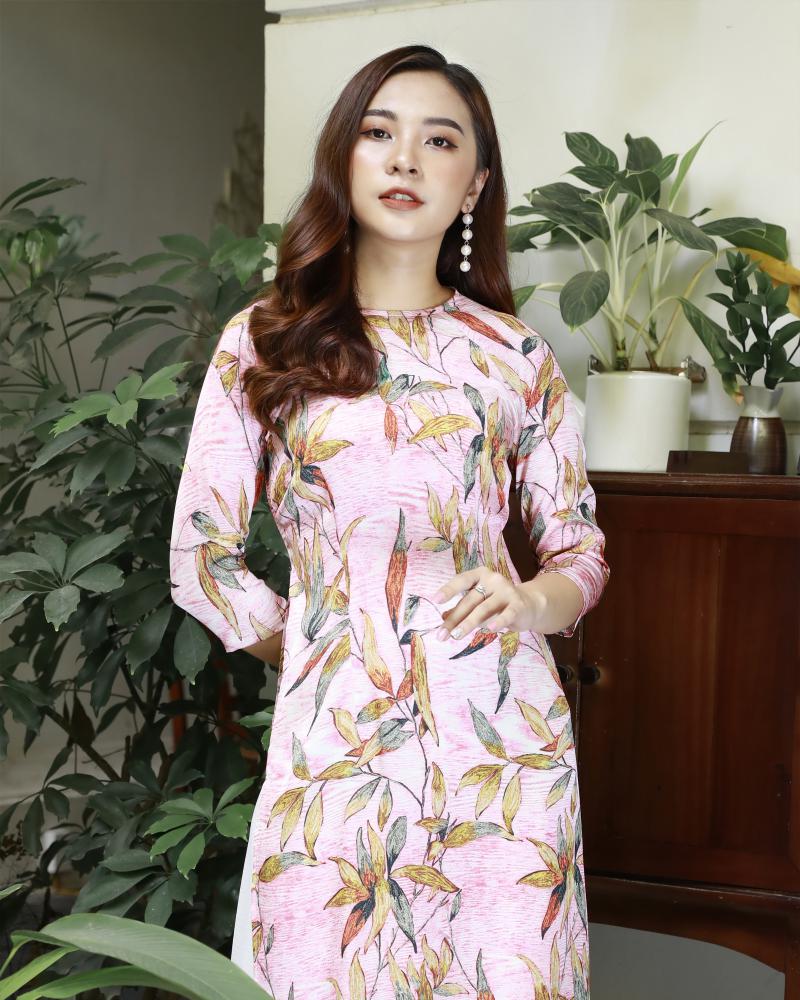  Áo dài họa tiết 4 