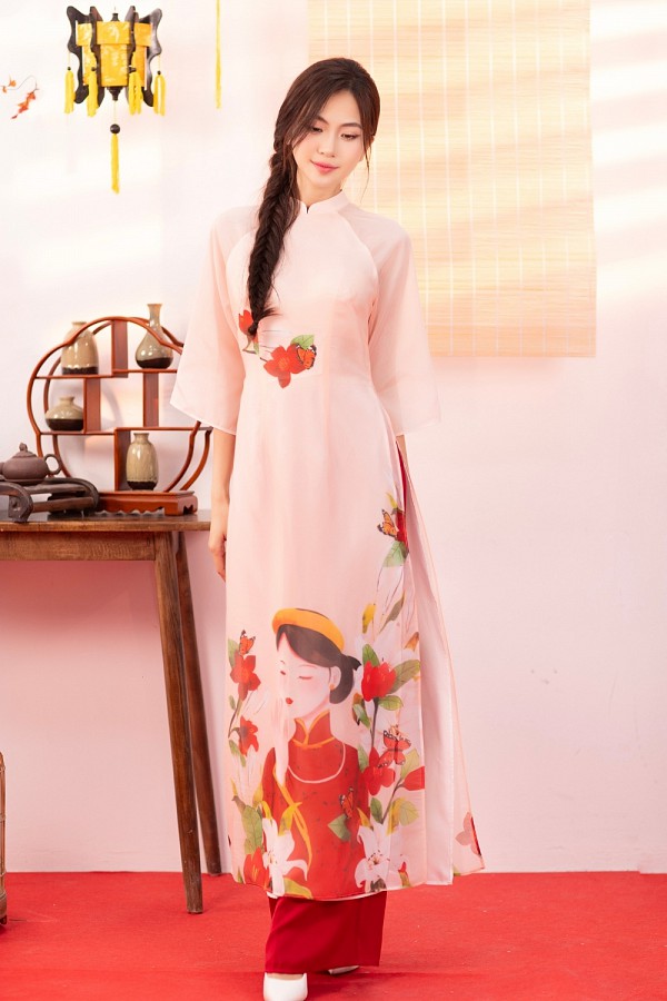  Áo dài Tố Như hồng 