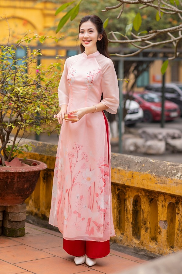  Áo dài Cẩm Ngọc - hồng 