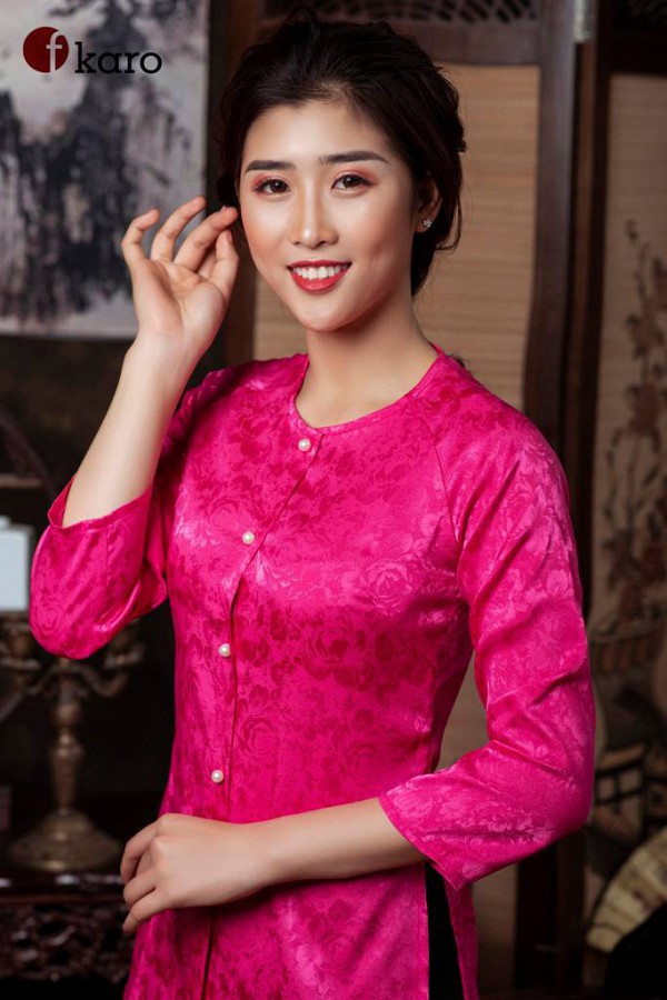  Áo bà ba màu hồng sen 