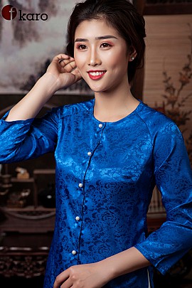  Áo bà ba màu xanh biển 