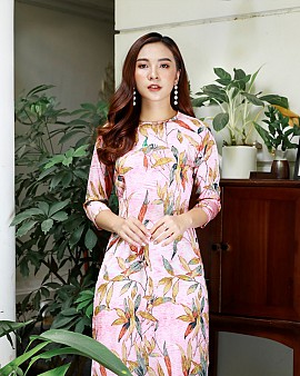  Áo dài họa tiết 4 